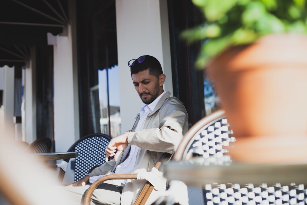 Portrait of a European male business speaker in a suit